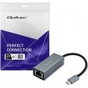 Qoltec Adapter usb-c na rj45 ethernet | 1000mbps | aluminum housing Qoltec Adapter usb-c na rj45 ethernet | 1000mbps | aluminum housing