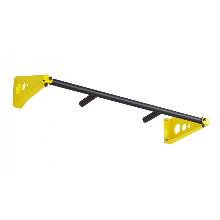 SANRO WO-100 wall-mounted crossbar with narrow grip, black/yellow, up to 100 kg – 2