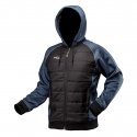 Neo Black-Navy Blue Knitted Insulated Hoodie Size XL (81-556-XL)