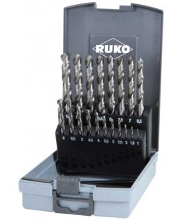 Grąžtas 19 dalių metalo grąžtų rinkinys RUKO HSS-G