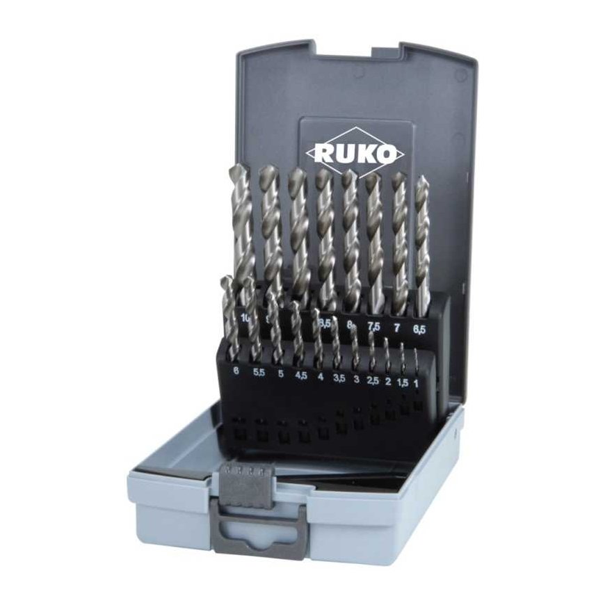 RUKO Drilled 19-piece metal drill set
