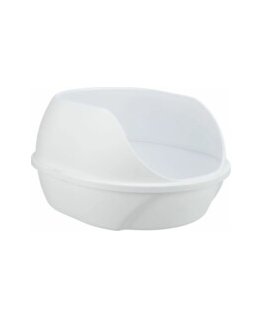 Trixie Simao cat litter tray, high rim, 48 × 30 × 58 cm, white