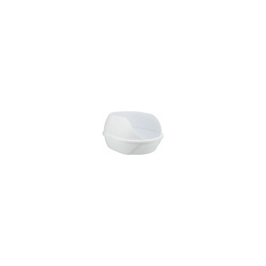 Trixie Simao cat litter tray, high rim, 48 × 30 × 58 cm, white