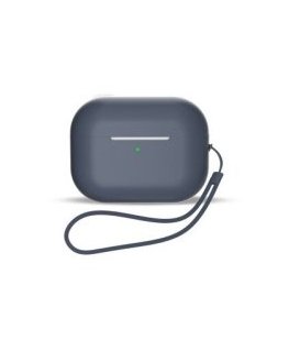 Silicone case for AirPods 3 + wrist strap lanyard - blue