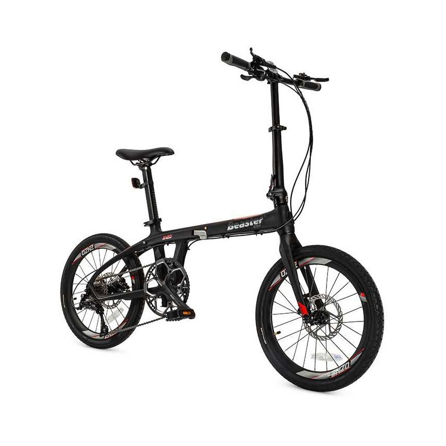 Beaster Scooter Karboninio rėmo dviratis, BS127B, juodas – 3