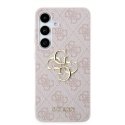 Originalus priekinio skydelio dėklas GUESS GUHCS24S4GMGPI, skirtas Samsung S24 (odinis 4G metalinis logotipas / rožinis) Originalus priekinio skydelio dėklas GUESS GUHCS24S4GMGPI, skirtas Samsung S24 (odinis 4G metalinis logotipas / rožinis)