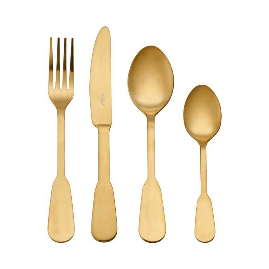 SOHO GOLD gold cutlery set 16 pcs. / Mikasa