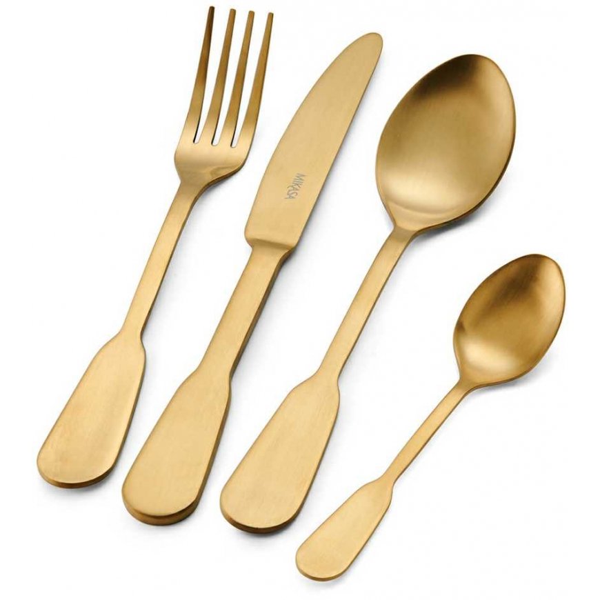 SOHO GOLD gold cutlery set 16 pcs. / Mikasa – 2