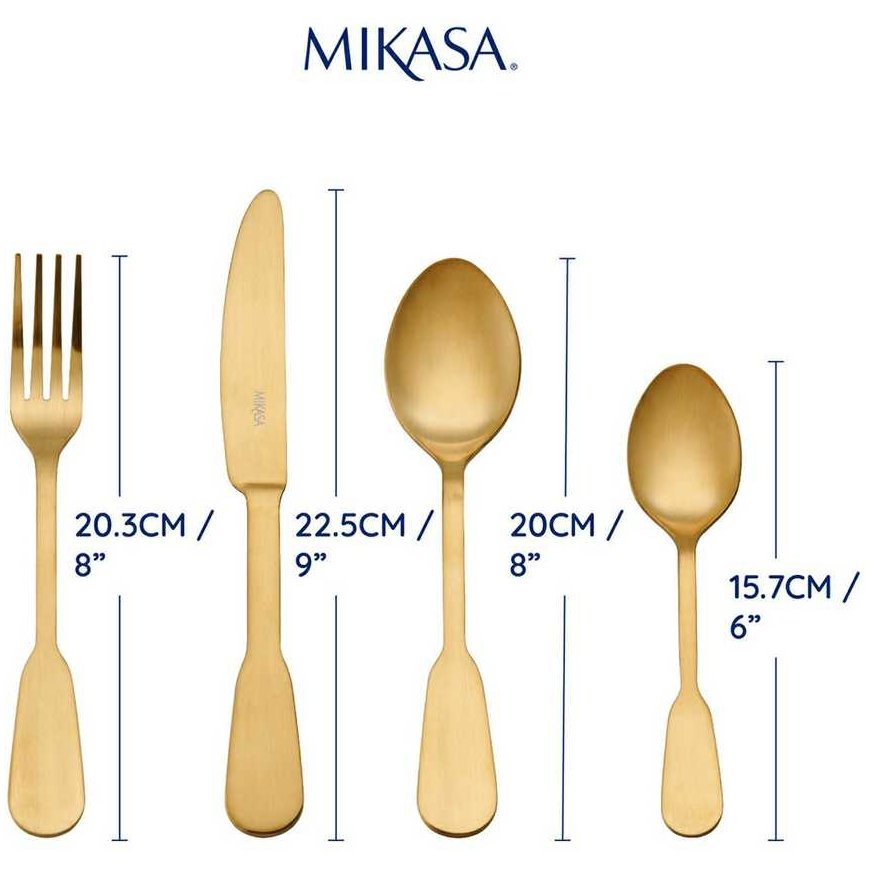 Komplet złotych sztućców SOHO GOLD 16 el. / Mikasa – 3