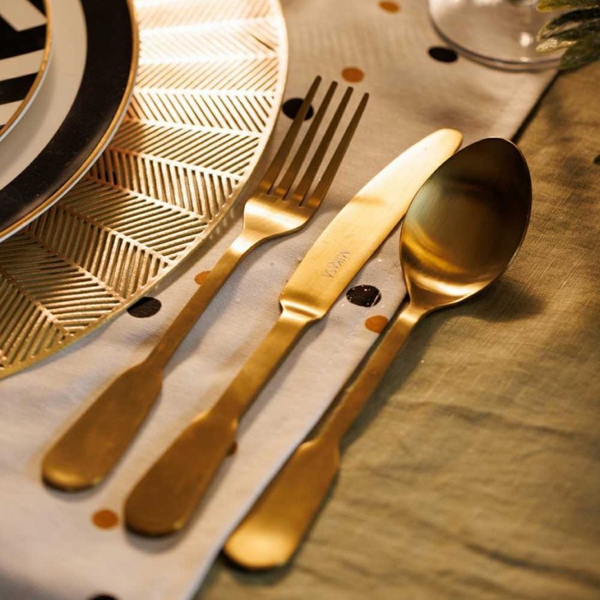 SOHO GOLD gold cutlery set 16 pcs. / Mikasa – 4