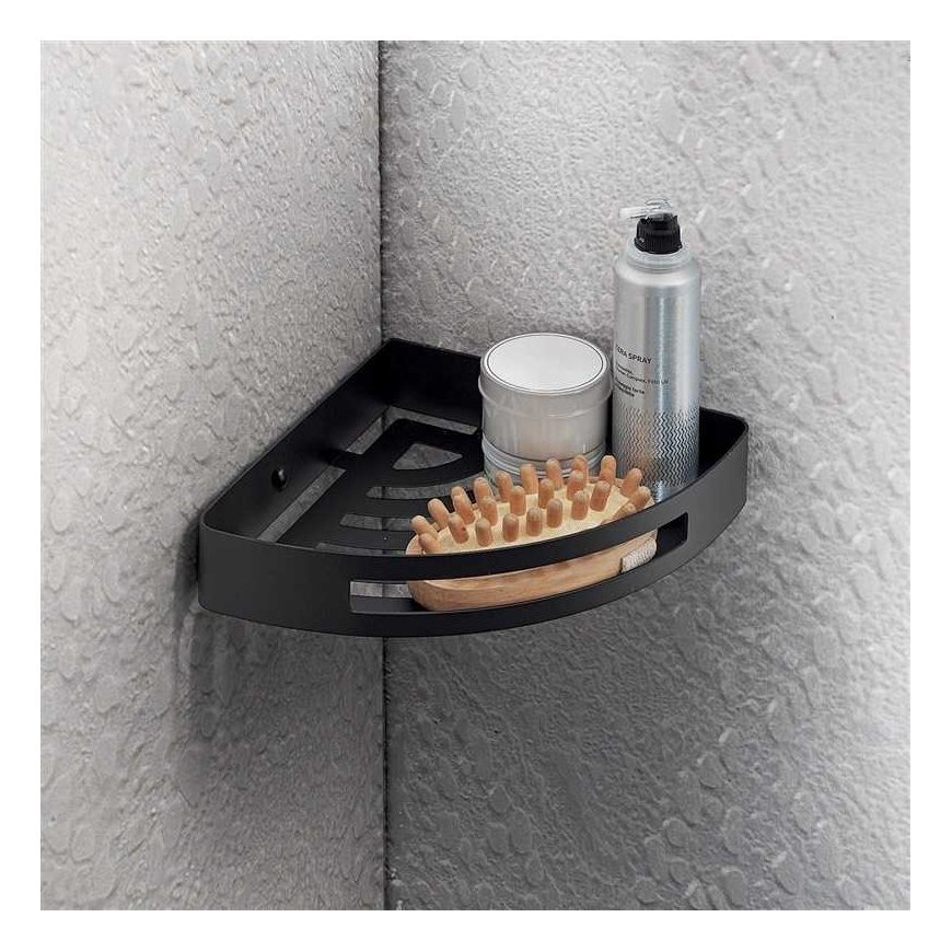 Shower shelf GEDY NERVA 247914, 210×45×210 mm, black – 3