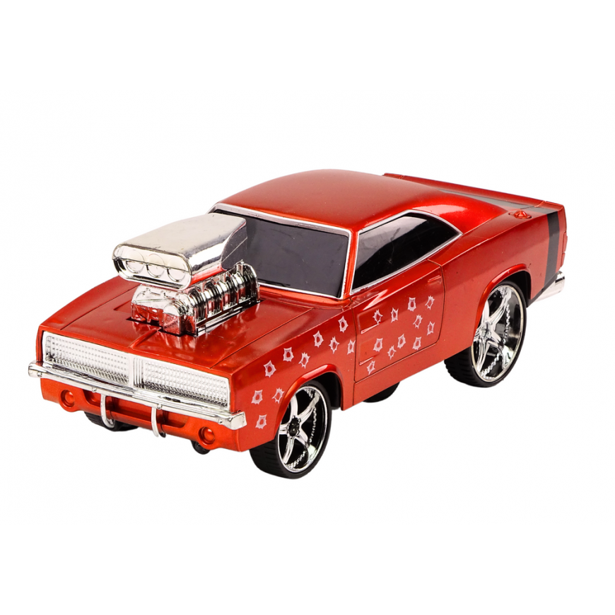 Lean Toys Remote Control Car 1:18 Drift 360 Lights Sounds Raudona – 3