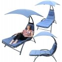 Saska Garden CHAIR CHAIR WITH UMBRELLA BERGAMO 200x125x180CM NAVY BLUE Saska Garden CHAIR CHAIR WITH UMBRELLA BERGAMO 200x125x180CM NAVY BLUE