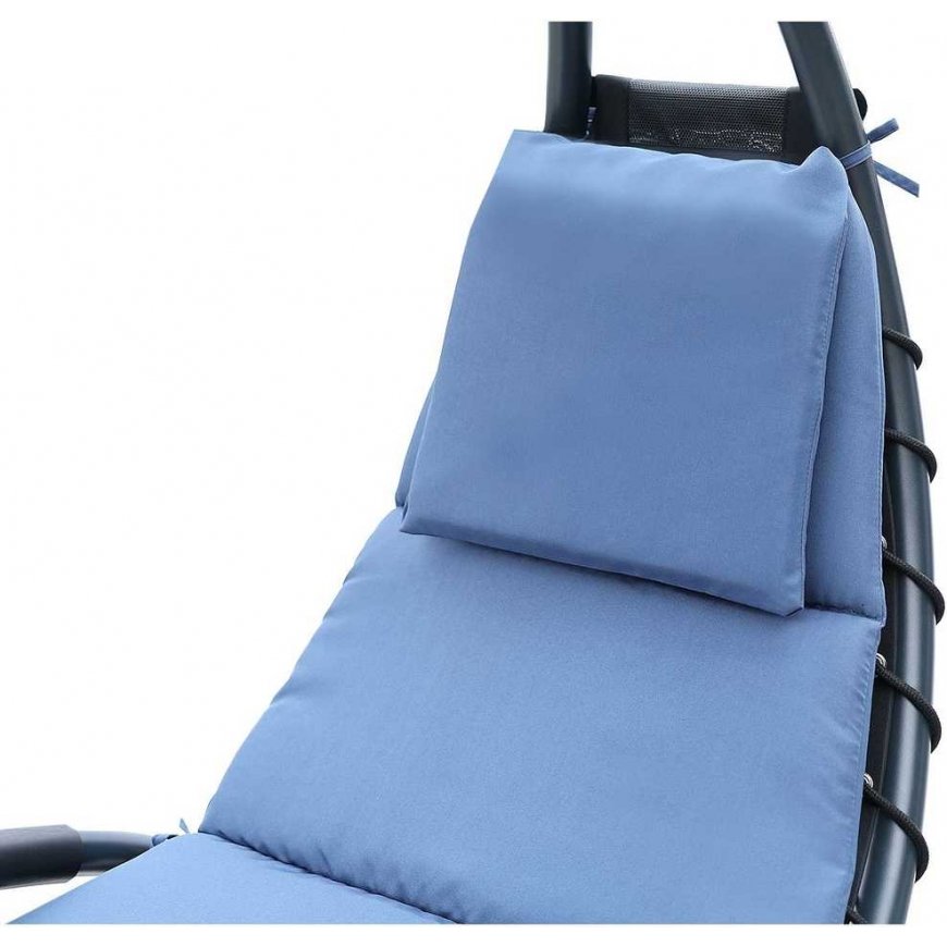Saska Garden CHAIR CHAIR WITH UMBRELLA BERGAMO 200x125x180CM NAVY BLUE – 4