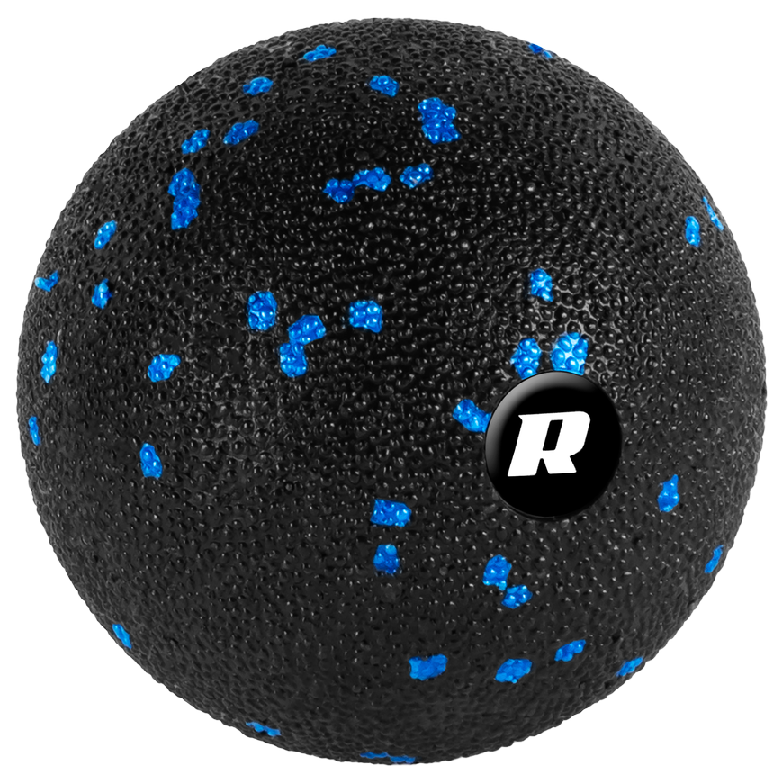 Set of wałek do masażu, roller, ball, duoball, 3 elements, color black-blue, material EPP, REBEL ACTIVE – 5