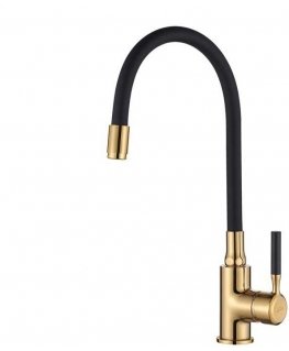 Kitchen faucet Invena Glamor BZ-02-L17-V gold/black