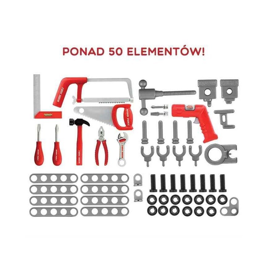 Large craftsman's workbench with tools for children 50 pcs. WOOPIE – 5