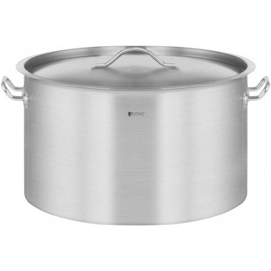 Royal Catering Maitinimo puodas su dangčiu, nerūdijančio plieno, indukcinei viryklei, 44 l – 2