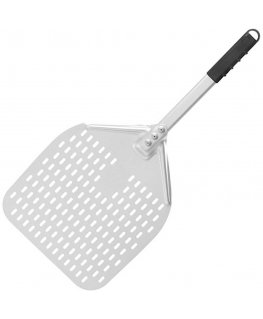 Pizza shovel short handle, perforated, square, 300 x 660 mm - Hendi 618073
