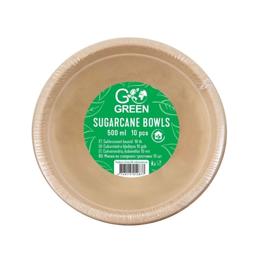 GoGreen Compostable sugar cane bowls 1100ml