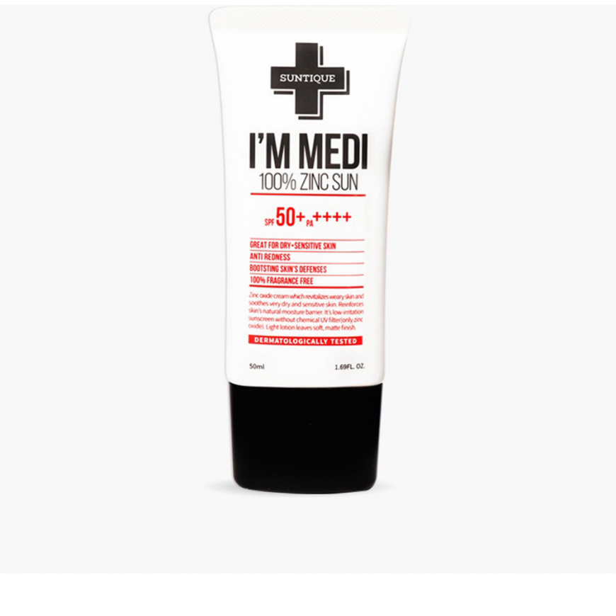 Suntique I'm Medi 100 Zinc Sun apsauginis mineralinis kremas jautriai odai SPF 50+ 50ml – 2