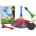 Lean Toys Dinosaurs Volcano Adjustable Rocket Launcher Game Set