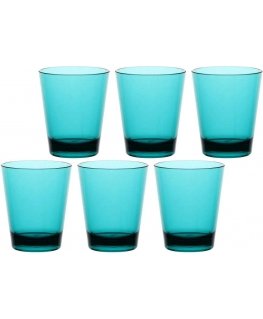 Rose&Tulipani Set of 6 szklanek Fiaba - Turquoise, 440 ml