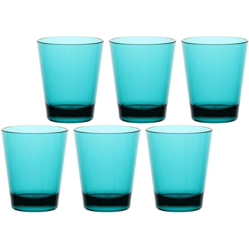 Rose&Tulipani Set of 6 szklanek Fiaba - Turquoise, 440 ml
