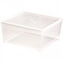 Box with lid Textile Box 18,5L 39,6x34,3x17,3cm transparent Box with lid Textile Box 18,5L 39,6x34,3x17,3cm transparent