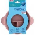 CANPOL BABIES silicone non-slip bowl DOTS, 3 compartments, 360 ml, 51/403_pink