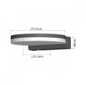 Maclean Lampa led zewnętrzna 15w mce346b black