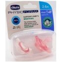 Chicco PhysioForma Mini soft silicone pacifier pacifier 2-6 months 2 units white and pink