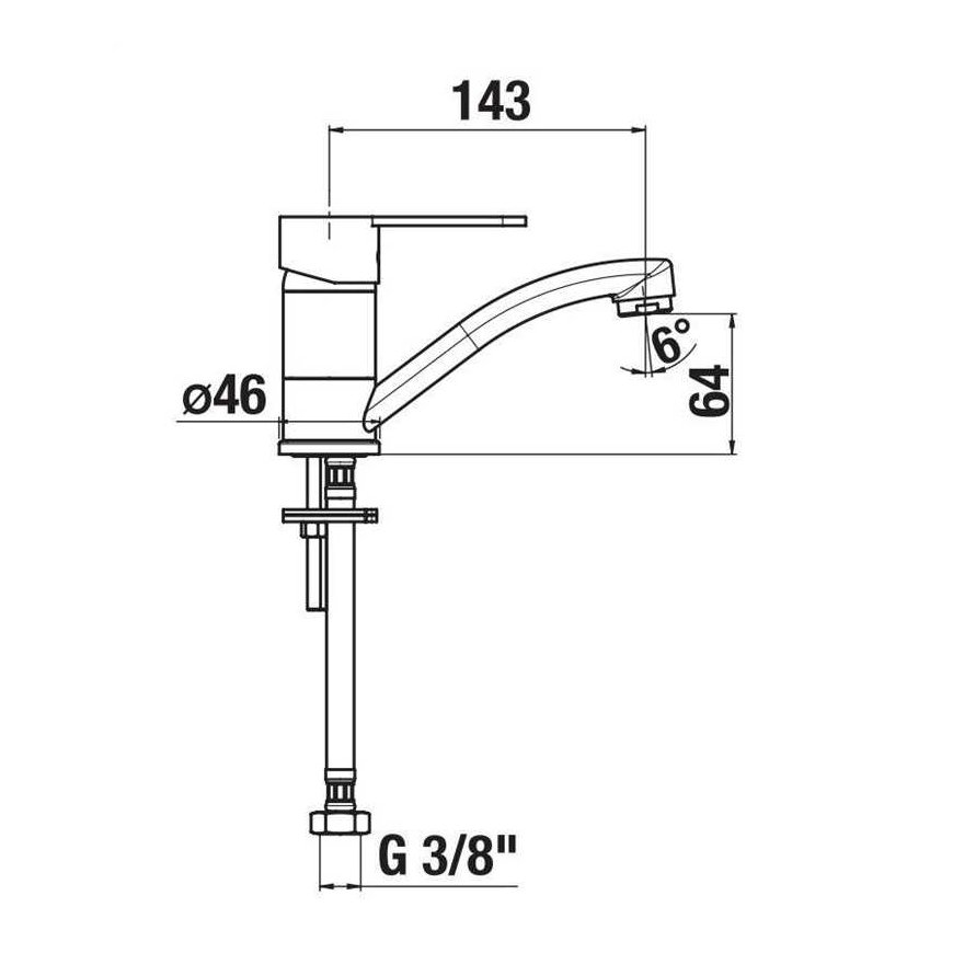 Plautuvės maišytuvas JIKA LYRA SMART H3511Z10042201 – 2