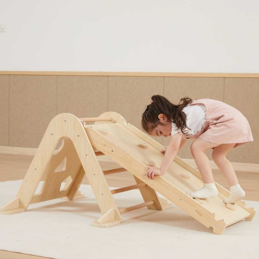 Viga Toys Viga wooden slide straight climbing wall – 3