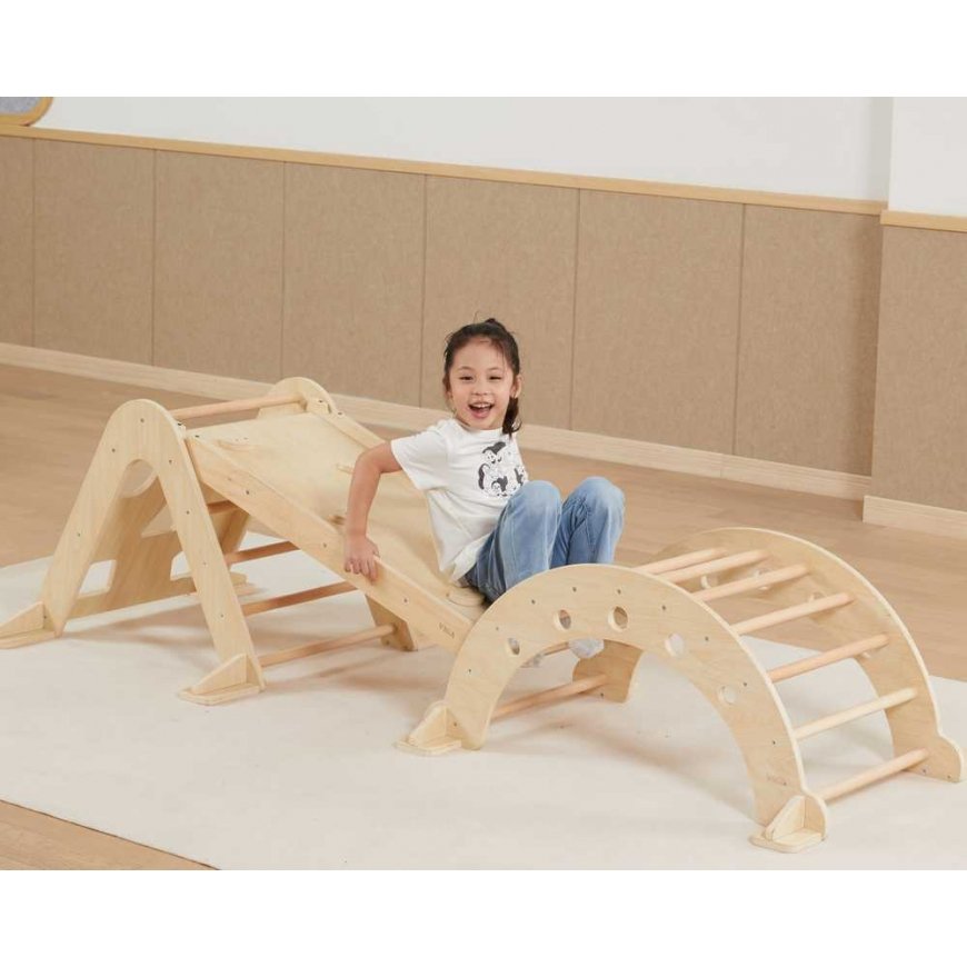 Viga Toys Viga medinis skaidrių tiesi laipiojimo siena – 4