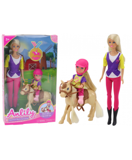 Lean Toys Anlily Doll Set with a Child and a Pony, Horse Farm