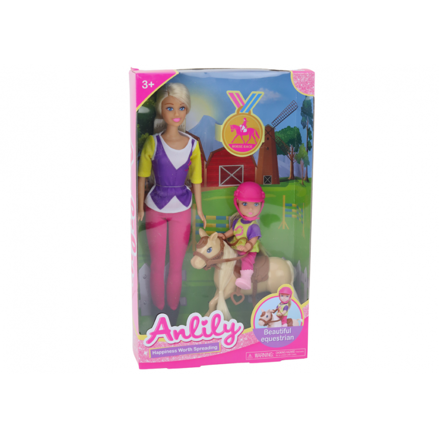 Lean Toys Anlily Doll Set with a Child and a Pony, Horse Farm – 3