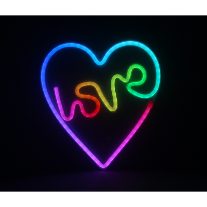 TelForceone Neoninis LED RGB LOVE IN HEART FLRN02 + RC Forever Light – 5