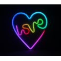 TelForceone Neoninis LED RGB LOVE IN HEART FLRN02 + RC Forever Light