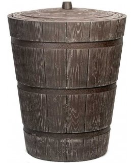 Prosperplast RAIN WATER TANK RUSTICO BARREL 275L UMBRA WOOD
