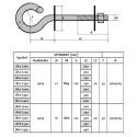 Extralink | Hook | for hanging brackets 16/200mm Extralink | Hook | for hanging brackets 16/200mm