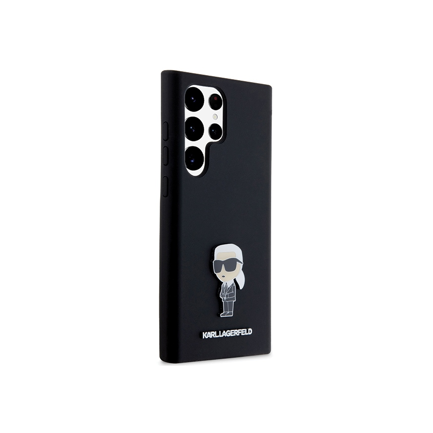 Case Karl Lagerfeld KLHCS23LSMHKNPK S23 Ultra S918 black/black Silicone Ikonik Metal Pin – 4