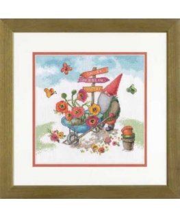 Simplicity Creative Corp Siuvinėjimo kryželiu rinkinys "Garden Gnome" 25x25 cm D70-35441