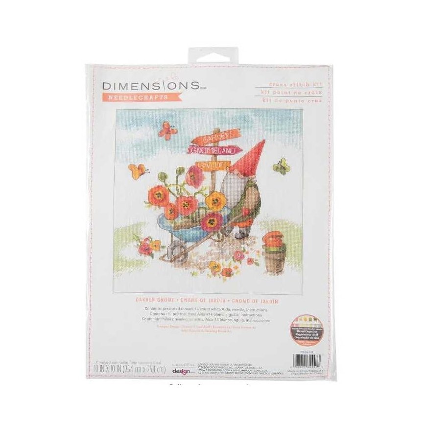 Simplicity Creative Corp Cross Stitch Kit "Garden Gnome" 25x25 cm D70-35441 – 2