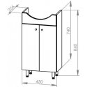 Deftrans Bathroom cabinet with washbasin Mykonos 50 cm Deftrans Bathroom cabinet with washbasin Mykonos 50 cm
