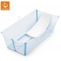 Stokke Flexi Bath - składana wanienka dziecięca X-Large, komplektas su įdėklu | Glacier Mėlyna Stokke Flexi Bath - składana wanienka dziecięca X-Large, komplektas su įdėklu | Glacier Mėlyna