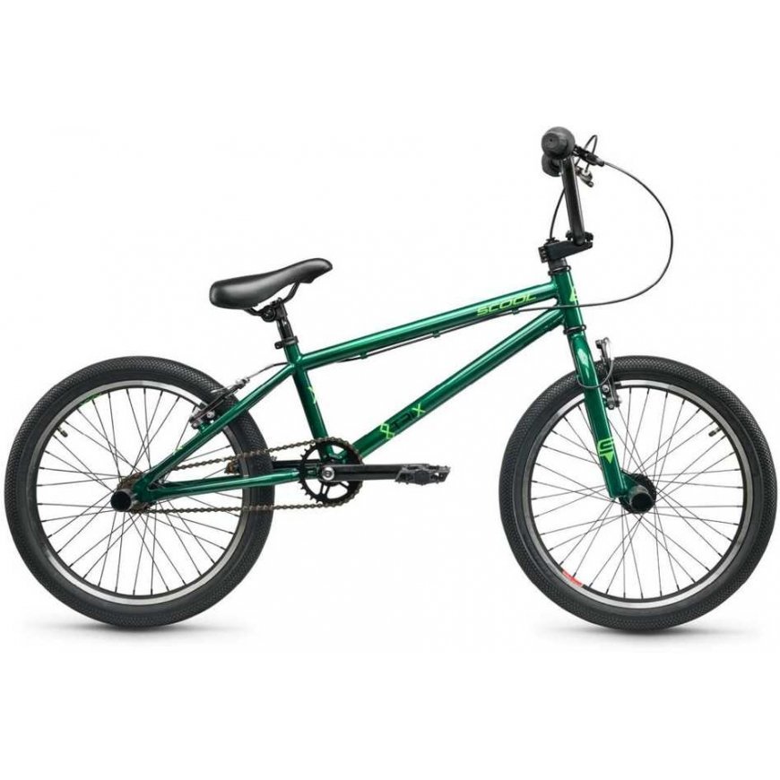 Bicycle S'COOL XtriX 20 1-speed BMX 20" HiTen dark green-neon green – 5