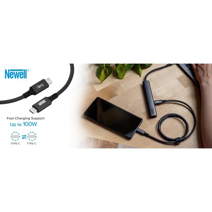 Newell USB C - USB-C 4.0 cable - 1 m, graphite – 2