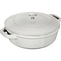 Rinkinys 3 naczyń żeliwnych su dangteliu Staub - 24 cm, Balta trufla