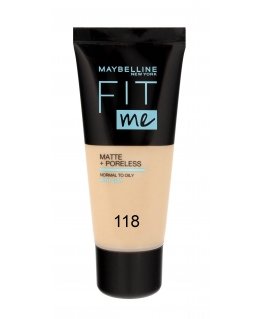 Maybelline Fit Me! Foundation Matte + Poreless 118 Nude mattifyi